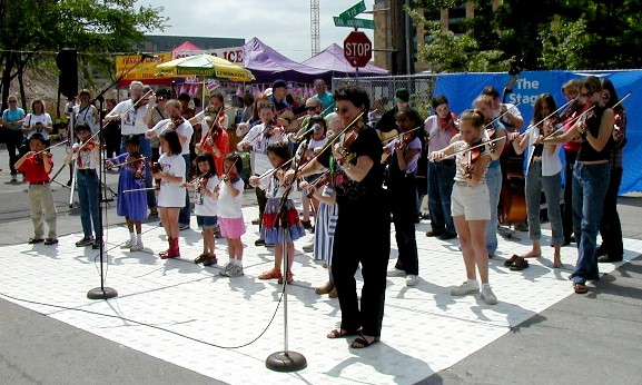 Blazing Bows at Austin Arts Festival (2002)